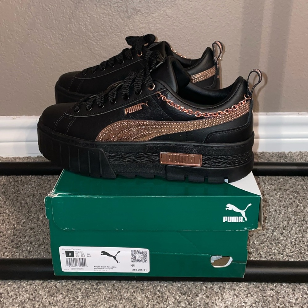 Black & rose gold Pumas